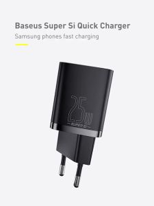 Baseus Super Si Quick Charger 1C 25W Kabel C to C Satu Paket Casan