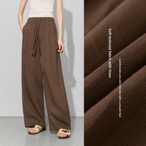 BEIQIANI | Retro Resort Style Loose Wide Leg Pants Summer 2026 New