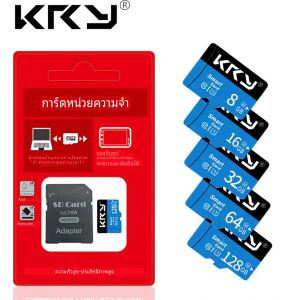 Micro SD 128GB 32GB 64GB การ์ดหน่วยความจำ (32GB, 64GB) สำหรับโทรศัพท์ Class 10 แฟลชการ์ดหน่วยความจำ 128GB