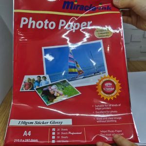 Miracle Sticker Glossy Photo Paper / Kertas Foto 130 Gr Gsm