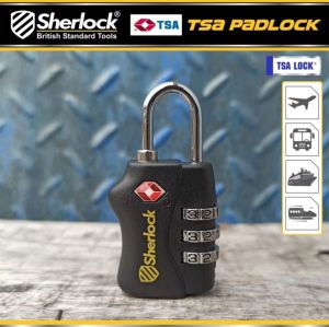Gembok TSA Travel Sherlock Combination 3 Codes ABS Body (ORI TSA)