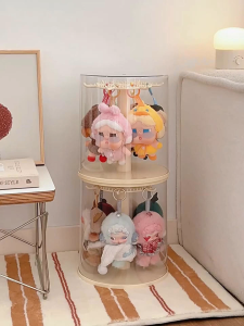 กล่องใส่โมเดล กล่องใส่ art toy ตู้โชว์ตุ๊กตา หมุนได้360° พลาสติกอย่างดี วางซ้อนได้ กล่องโชว์ของสะสม กล่องอะคริลิค