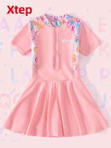 XTEP | Girls One-Piece Dress-Style Swimsuit With Padding