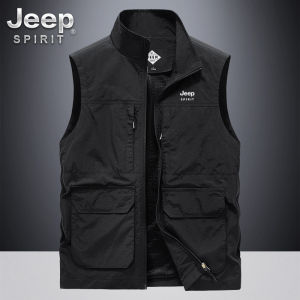 Áo Vest Đa Chức Năng JEEP SPIRIT Dành Cho Nam Mùa Xuân Thu Thường Ngày Ngoài Trời Nhiều Túi Thời Trang Thành Phố Rộng Rãi