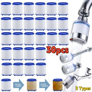 30Pcs Faucet Filter ElementsWater Purifier FilterRemove Chlorine Heavy MetalFaucet PP Cotton Filtration for Kitchen Bathroom