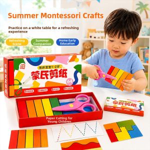 YUGUANG | Safe Montessori Paper Cutting Kit for 1-3 Years Old Children