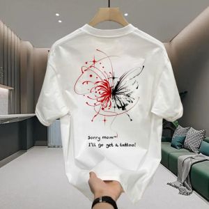 Brand Export Leftover Stock Clearance Withdraw from Cupboard American Heavy Weight Creative Art Pattern Men and Women Pure Cotton Short Sleeves Top