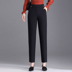 High Waist Straight Leg Pants Womens Spring Autumn New Style Loose Casual Trousers Nine Points Small Size West Pants