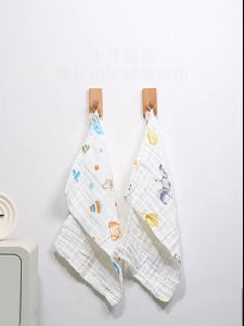 TEN-M JOURNEY Baby Bib Cotton Gauze Towel Soft Breathable Newborn Feeding Cloth 3pcs