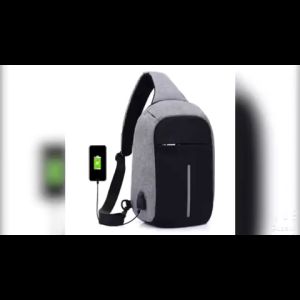 Tas Selempang Pria/Wanita Chest Sling Bag USB Port Waterproof