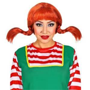 Orange neat bangs anti-warped braid synthetic wig | wig suitable for anime elf role-playing