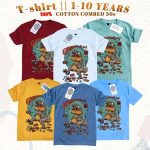 Baju Kaos Dinosaurus anak laki laki perempuan usia 1-10thn
