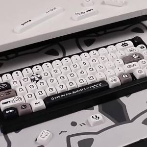 Cats and Puppies Keycaps MOA Profile Dye Sublimation PBT Keycaps Personalized Cute Keycap For 64/104/108 Mechanical Keyboard