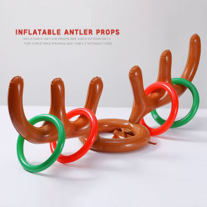 New Christmas Deer Head  Inflatable Decoration Toy Inflatable Model Indoor Outdoor Ornament Xmas Party New Year Garden Deco