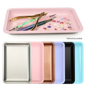 Ardour Stainless Steel Nail Art Equipment Plate Tray False Nails Dish Tools Cosmetic Storage Manicure Tools