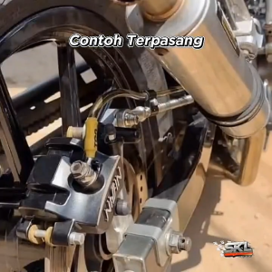 STANHUB TAHANAN REM BELAKANG NINJA R SS M STAINLESS SET KLEM KABEL REM CNC