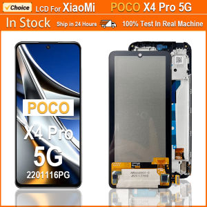 6.67 Super AMOLED LCD For Poco X4 Pro 5G LCD For Xiaomi Poco X4 Pro LCD 2201116PG Display Touch Screen Digitizer Assembly Part