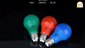 Bóng đèn LED tròn 9W Akko Star ánh sáng đỏ xanh lam xanh lá - Hàng chính hãng.
