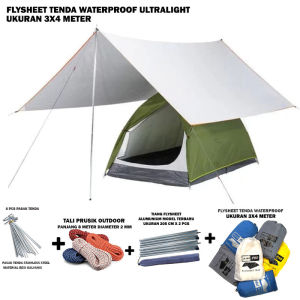 ALTOGROSIR FLYSHEET 3X4 M TERPAL TENDA CAMPING OUTDOOR KEMAH KEMPING