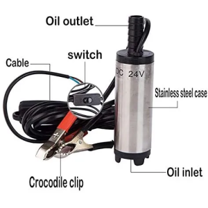 38mm DC 12V Water Oil Diesel Fuel Transfer Pump Submersible Pumps Car Camping Bottom Removable