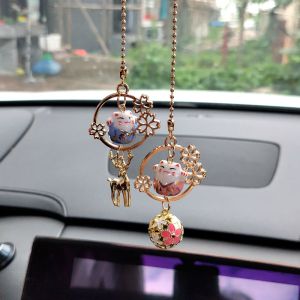 New Arrival Lucky Cat Automobile Hanging Ornament Pendant Hanging Ornaments Cute Fashion for Car Safe Rearview Mirror Goddess