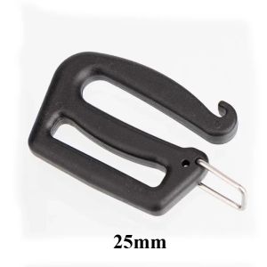25/38mm G Hook Black Metal Adjuster Slide Buckle Dog Collar Hardware Strap Buckle Making Purse Handbag Backpack Webbing
