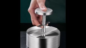 1Set Cetakan Burger Patty Stainless Cetakan Beef Burger Round Burger Maker Patty Press
