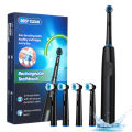 Electric Toothbrush for Adults 5 Modes Rotary Tooth Brush with 4 Replacement Soft Brush Heads Rechargeable Intelligent Timing. 