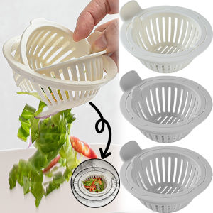 5PCS Multi-Purpose Kitchen Sink Strainer Clog-Free Draining Basket Dishwasher Filter Fruit Vegetable Drainer Sponge Rack