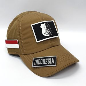 Topi PENYIDIK Tactical PDL Kamuflase dan Warna Free 3 Patch Emblem Prepet Perekat Velkro