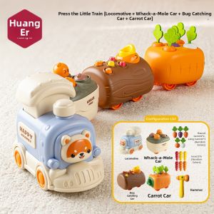 HUANGER | Baby Toy for 0-1 Year Old Physical Activity Pulling Carrots and Whac-a-mole