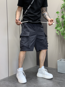 Quick Dry Thin Summer Outdoor Mens Workwear Shorts Five-Quarter Length Sporty Casual Cotton Blend Anti-Wrinkle Straight Leg