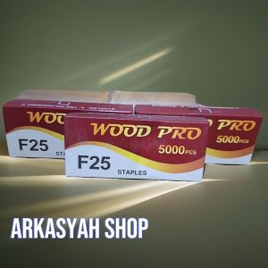 3 PCS WOOD PRO ISI STAPLES MESIN PAKU TEMBAK F25 LURUS MATA AIR NAILER NAIL GUN ANGIN STEPLES F25