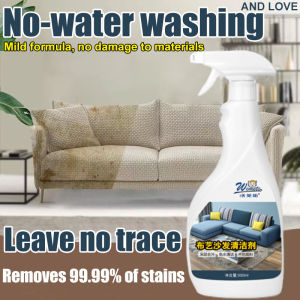 Pembersih Sofa Fabrik Waterless Clean Leaves No Trace Fabric Sofa Cleaner 500ml Quick dry Without Soaking Sofa Fabric Cleaner Spray Deeply Removes Stubborn Stains Fabric Stain Remover Multi purpose cleaner spray Carpet Cleaner沙发清洁剂沙发干洗喷雾