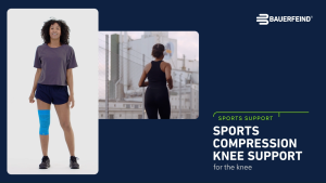 Bauerfeind Knee Sleeve "Sports Compression Knee Support" | Running Fitness Football Basketball Handball Volleyball Tennis Table Tennis | Right & Left Wearabe Knee Brace