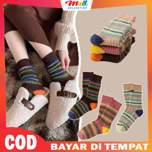 MALL Kaos Kaki Wanita Panjang Kaus Kaki Hangat Bulu KK06