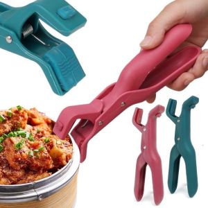 Silicone chống bỏng Clip mới bữa ăn Bát kẹp Gripper chống bỏng chủ bền chống trượt kẹp bát nhà bếp