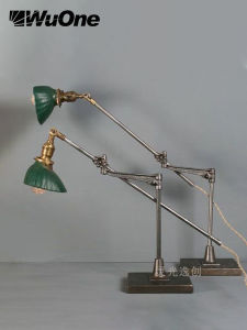 WuOne | Vintage Industrial Green Desk Lamp