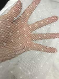 Vải voan lưới chấm bi nhí màu trắng mềm mỏng nhẹ(khổ 1m6)may đầm váyáo kiểu thiết kế thời trang