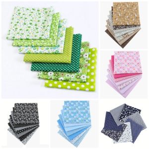 7 PCs/Set Cotton Quilting Fabrics for Patchwork Handmade Accessories Tissue Fabrics DIY Printed Cloth for Sewing