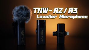 TNW A2/A3 Dual Wireless Lavalier Microphone 2-in-1 Receiver Noise Canceling Lapel Mic For IOS Type-C Interview Video
