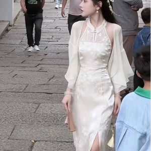 Áo Khoác Chống Nắng Voan Siêu Thanh Lịch Mùa Thu 2024 Áo Khoác Ngoài Váy Dây Áo Khoác Cardigan Che Vai Áo Che Mây