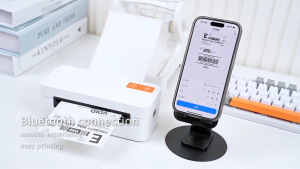 AiYin E40 Waybill Thermal PrinterA6 Bluetooth/USB Printer Shipping Label Barcode Printer FREE HOLDER