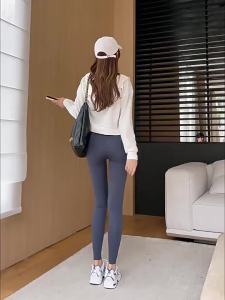 L/XL Womens Yoga Tight Shark Pants (right Side with Pockets) High-waisted Buttocks Suitable for Fitness Running Sports Leggings