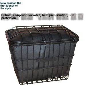Large Bicycle Rear Bicycle Basket Electric Car Front Helmet Lou Inner Package Rainproof Foldable Mountain Thickened Vegetable Basket
