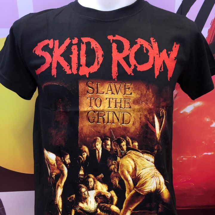 Skid row slave to the grind SR rock t shirt ( front and back view