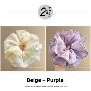 NING ZHOU | Pleated Bubble Large Blue Hair Band