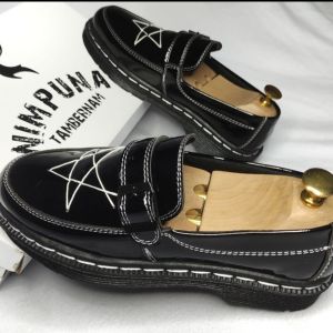 Sepatu loafers pria kasual formal glowsy stars slip-on