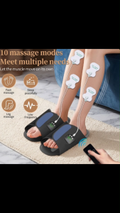 EMS Intelligent Foot Massager Slippers | 10 Modes Pulse Therapy Leg Massager with Tens Pads | Relieve Foot Fatigue