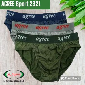 AGREE 2321 | Celana Dalam Pria Karet Luar isi 3pcs | CD Pria Agree | CD Cowok Dewasa | Pakaian Dalam | LATANSA